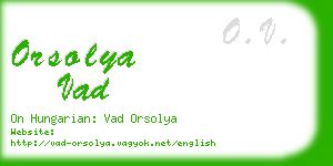orsolya vad business card